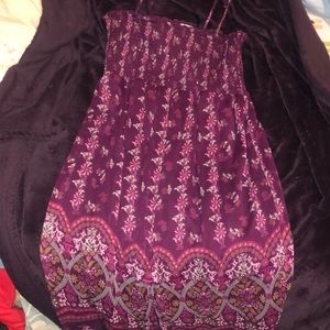 Purple Floral Maternity Dress